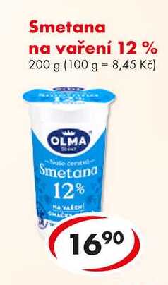 Smetana na vaření 12 %, 200 g