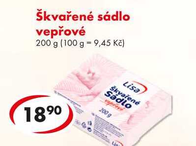 Škvařené sádlo vepřové, 200 g