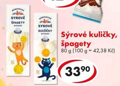 Sýrové kuličky, špagety, 80 g