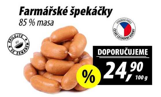 Farmářské špekáčky, 100 g