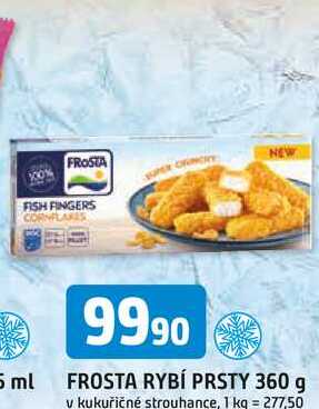 FROSTA RYBÍ PRSTY 360 g v kukuřičné strouhance
