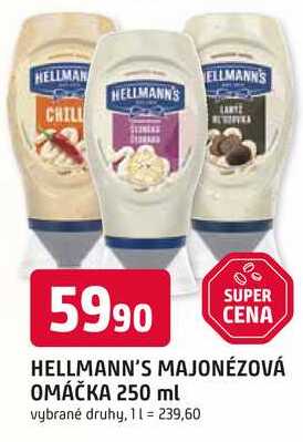HELLMANN'S MAJONÉZOVÁ OMÁČKA 250 ml