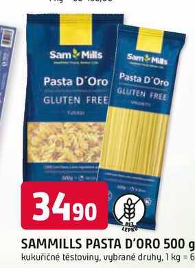 SAMMILLS PASTA D'ORO 500 g kukuřičné těstoviny