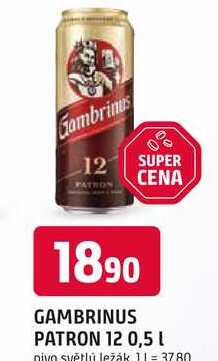 GAMBRINUS PATRON 12 0,5 l