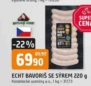 ECHT BAVORIŠ SE SÝREM 220 g