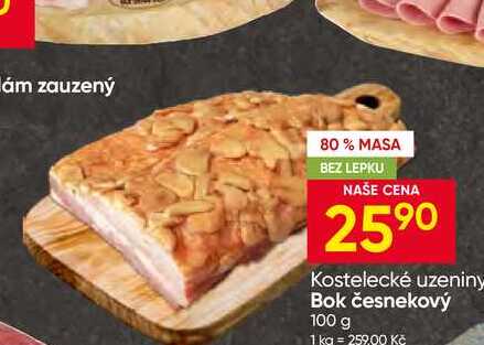 Kostelecké uzeniny Bok česnekový 100 g