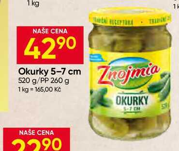 Znojmia Okurky 5-7 cm 520g