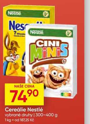 Cereálie Nestlé vybrané druhy 300-400 g