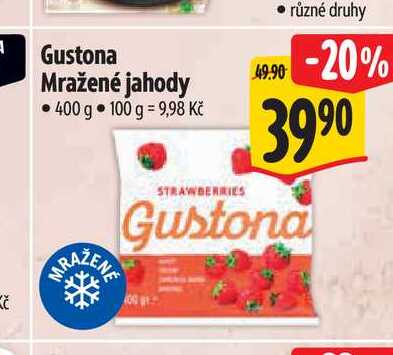 Gustona Mražené jahody 400 g