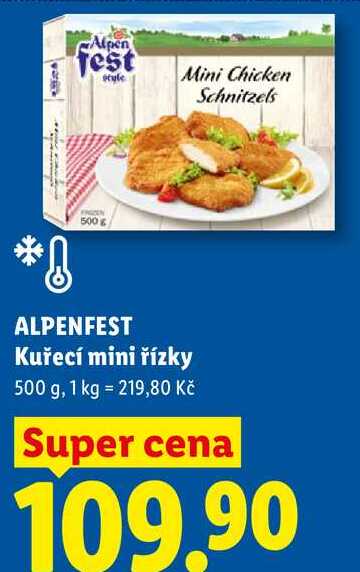 ALPENFEST Kuřecí mini řízky, 500 g
