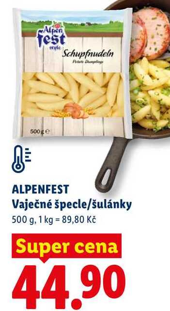 ALPENFEST Vaječné špecle/šulánky, 500 g