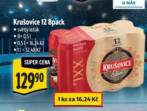 Krušovice 12 8 x 0,5 l