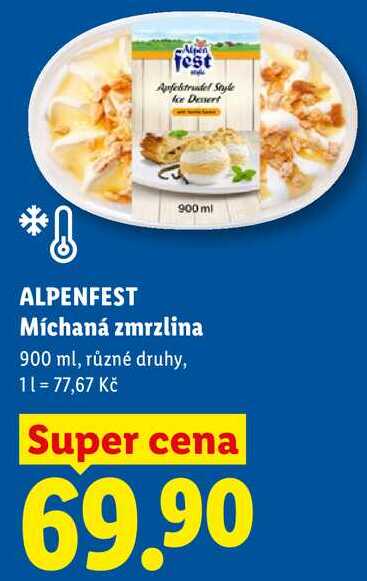 ALPENFEST Míchaná zmrzlina, 900 ml