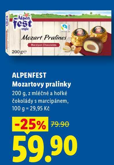 ALPENFEST Mozartovy pralinky, 200 g