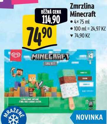 Zmrzlina Minecraft, 4x 75 ml 