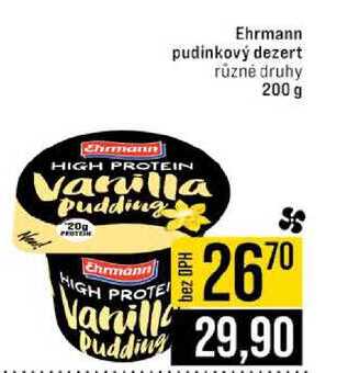 Ehrmann pudinkový dezert různé druhy 200 g