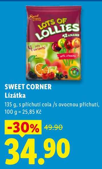 SWEET CORNER Lízátka, 135 g