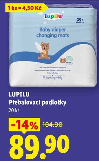 LUPILU Přebalovací podložky, 20 ks 