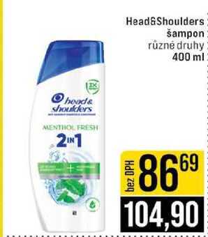 Head&Shoulders šampon různé druhy 400 ml 