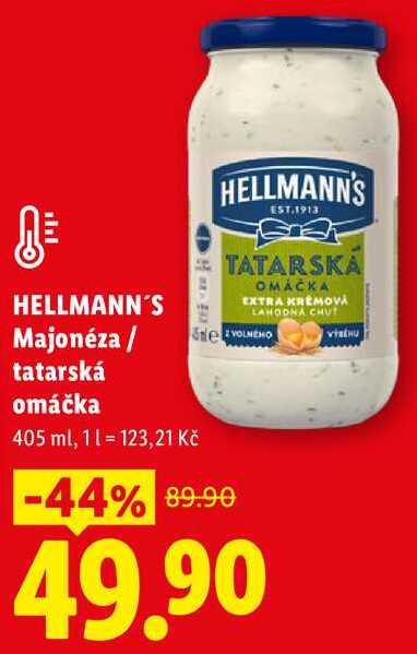 HELLMANN'S Majonéza / tatarská omáčka, 405 ml
