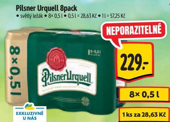 Pilsner Urquell 8pack, 8x 0,5 l