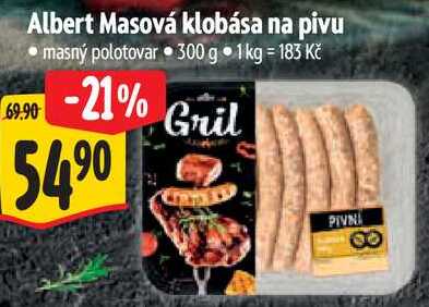 Albert Masová klobása na pivu, 300 g