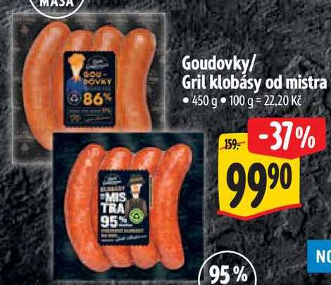 Goudovky/Gril klobásy od mistra, 450 g 