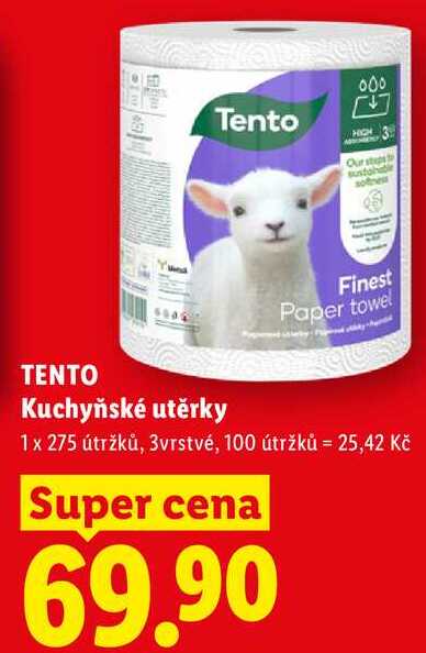 TENTO Kuchyňské utěrky, 1 x 275 útržků