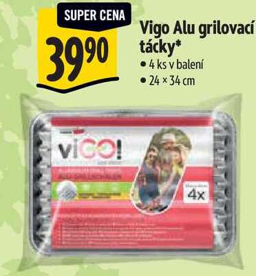 Vigo Alu grilovací tácky, 4 ks