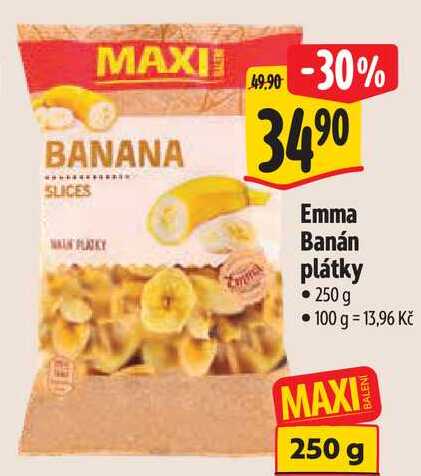 Emma Banán plátky, 250 g 