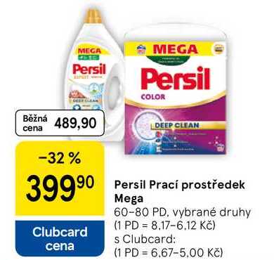 Persil Prací prostředek Mega, 60-80 PD, vybrané druhy