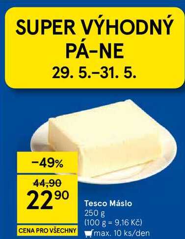 Tesco Máslo, 250 g