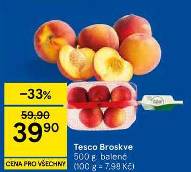 Tesco Broskve, 500 g, balené  