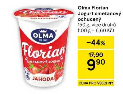 Olma Florian Jogurt smetanový ochucený, 150 g, více druhů