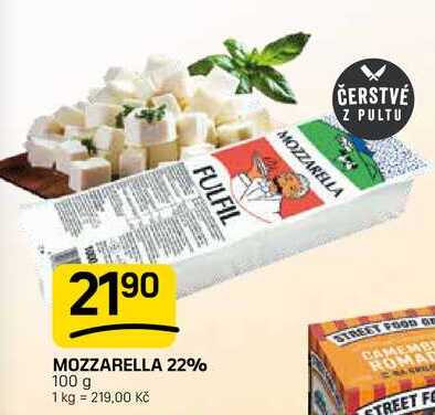 MOZZARELLA 22% 100 g 