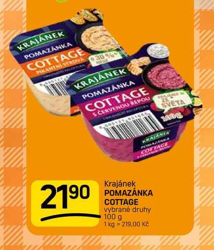 POMAZÁNKA COTTAGE vybrané druhy 100 g
