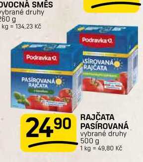 RAJČATA PASÍROVANÁ vybrané druhy 500 g