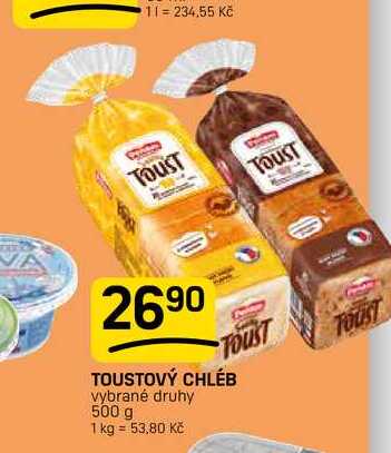 TOUSTOVÝ CHLÉB vybrané druhy 500 g