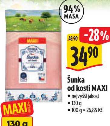 Šunka od kosti MAXI 130 g
