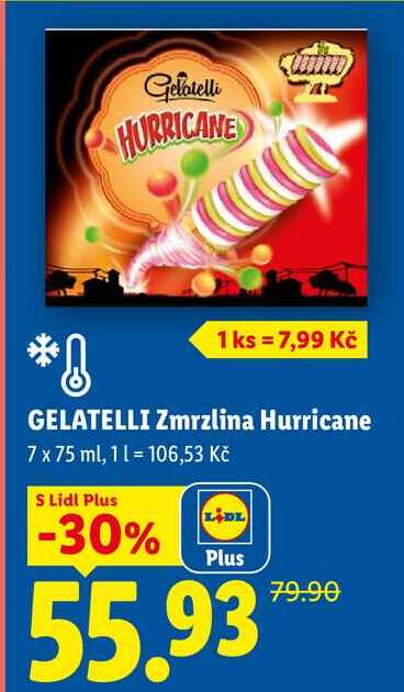 GELATELLI Zmrzlina Hurricane, 7 x 75 ml