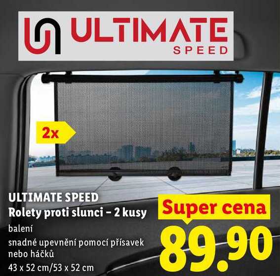 ULTIMATE SPEED Rolety proti slunci - 2 kusy