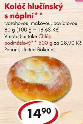 Koláč hlučínský s náplní*, 80 g