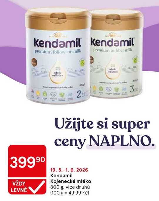 Kendamil Kojenecké mléko, 800 g