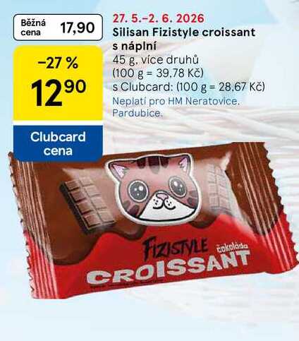 Silisan Fizistyle croissant s náplní, 45 g, více druhů 