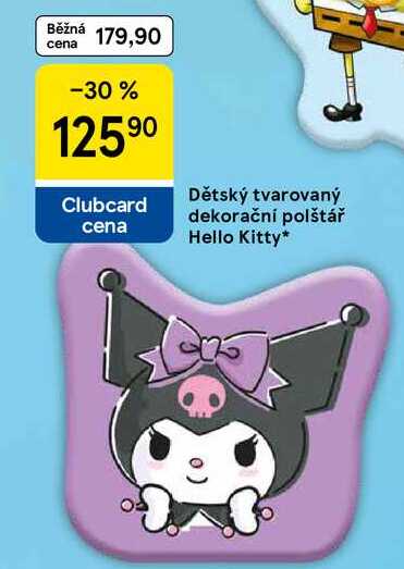 Dětský tvarovaný dekorační polštář Hello Kitty