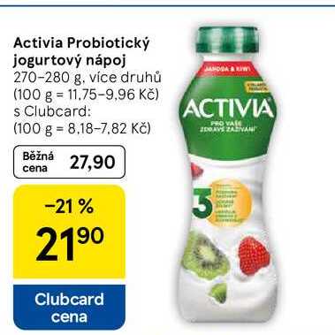 Activia Probiotický jogurtový nápoj, 270-280 g, více druhů