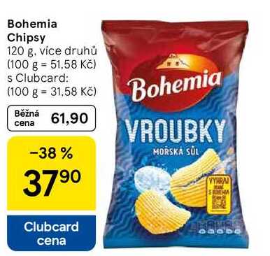 Bohemia Chipsy, 120 g, více druhů  