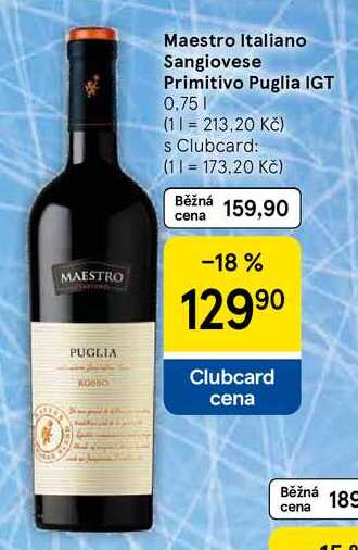 Maestro Italiano Sangiovese Primitivo Puglia IGT, 0.75 l