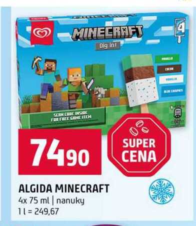 ALGIDA MINECRAFT 4x 75 ml nanuky