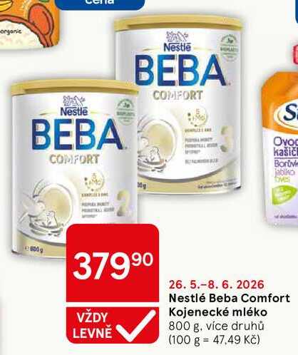 Nestlé Beba Comfort Kojenecké mléko, 800 g